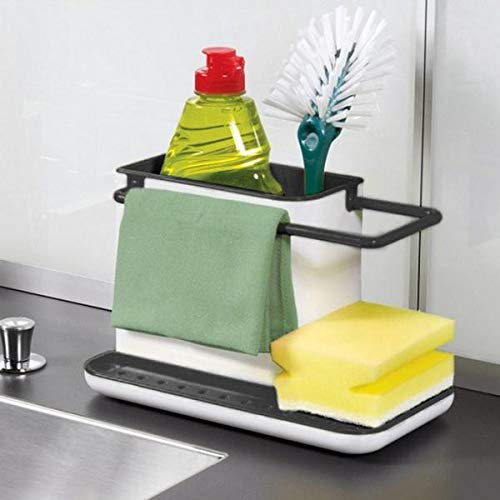 Kitchen Sink - 3 In 1 Kitchen Sink Organizer For Dishwasher Liquid, Brush Etc