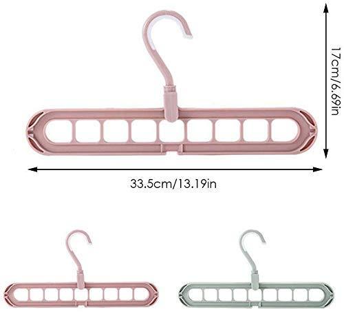 1553 anti skid plastic 9 holes magic wardrobe folding hangers