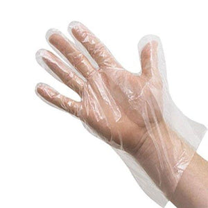 0670 plastic transparent disposable clear gloves white 1000pc