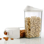 2165 transparent plastic air tight food storage container jar dispenser for kitchen 750 ml