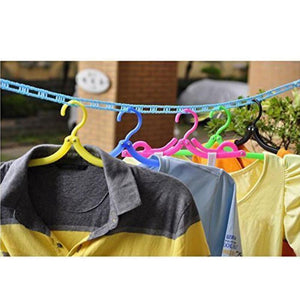 meters windprood anti slip clothes washing line drying nylon rope with hooks