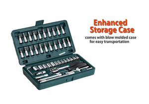 ambitionofcreativity in combination tool kit metal 1 4 socket set black 46pcs