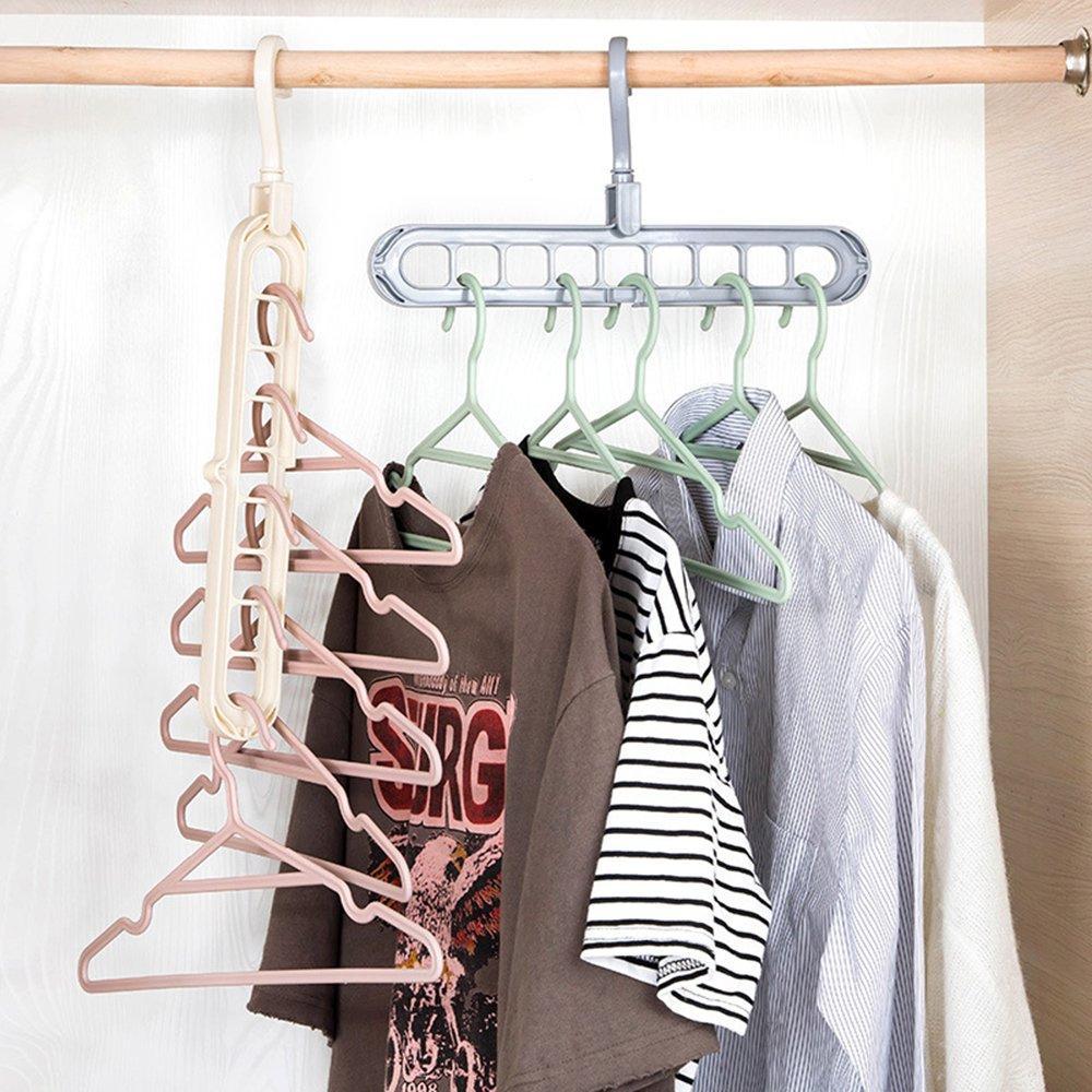 9 hole plastic hanger hanging hook indoor wardrobe clothes organization storage balcony windowsill suit racks