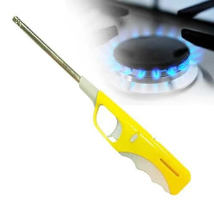 plastic gas lighter for kitchen stove with adjustable flame and gas refillable multicolour