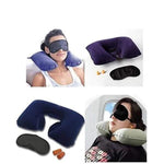 buyerzone cotton and polyester 3 in 1 air travel kit with pillow ear buds and eye maskassorted 1