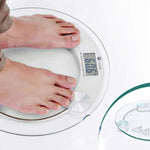 8mm electronic round thick tempered glass electronic digital personal bathroom health body weight weighing scale