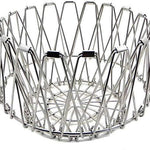 3040 multipurpose fruit basket stainless steel wire bowl foldable basket for vegetable fruits dining