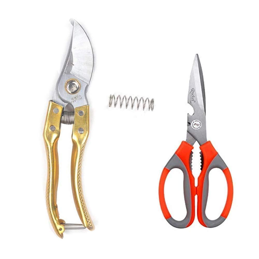 Gardening Combo - Steel Garden Shears Pruners Scissor & Household/Garden Scissor