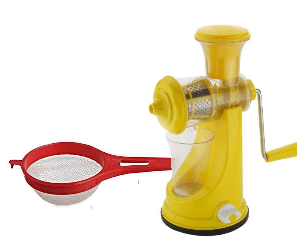 Kitchen combo -Manual Fruit Juicer with Plastic Small Tea Strainer Sieve - Ambitionofcreativity.in - Combo - Your Brand