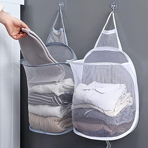 Folding Mesh Laundry Hamper Collapsible Laundry Basket Bag