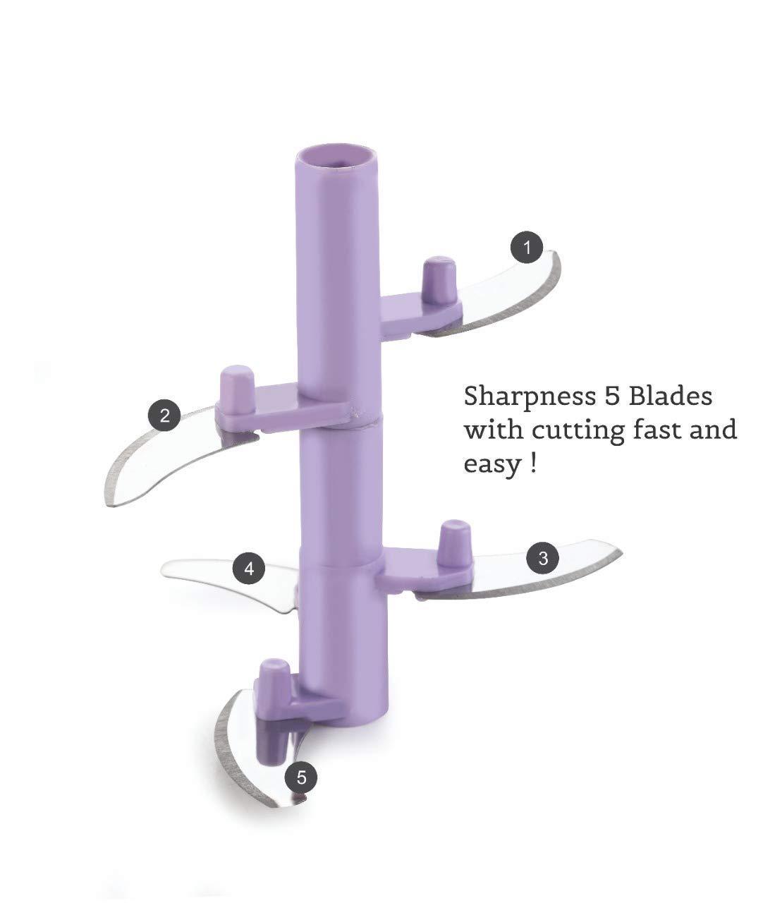 2180 2 in 1 handy vegetable chopper cutter with ss blades purple 1 ltr