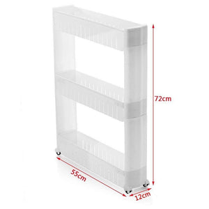 2173 multipurpose 3 layer slim side space saving storage organizer rack shelf