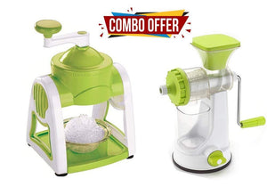 Kitchen combo - Manual Fruit Juicer and Portable Ice Slush Maker (Gola Maker) - Ambitionofcreativity.in - Combo - Your Brand