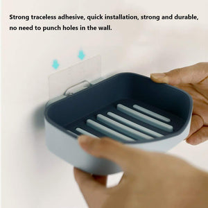 ABS Plastic Adhesive Waterproof Kitchen, Bathroom Soap Dish Holder