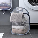 Folding Mesh Laundry Hamper Collapsible Laundry Basket Bag