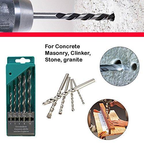 ambitionofcreativity in drill bit set of 13 for wood malleable iron aluminium plastic and masonry with set of 5 pieces for concrete and brick wall drilling