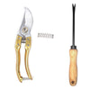 Gardening Combo - Steel Garden Shears Pruners Scissor & Hand Weeder Straight