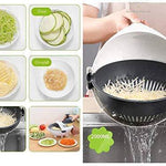 2161 10 in 1 multifunctional vegetable fruits cutter slicer shredder with rotating drain basket