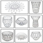 3040 multipurpose fruit basket stainless steel wire bowl foldable basket for vegetable fruits dining