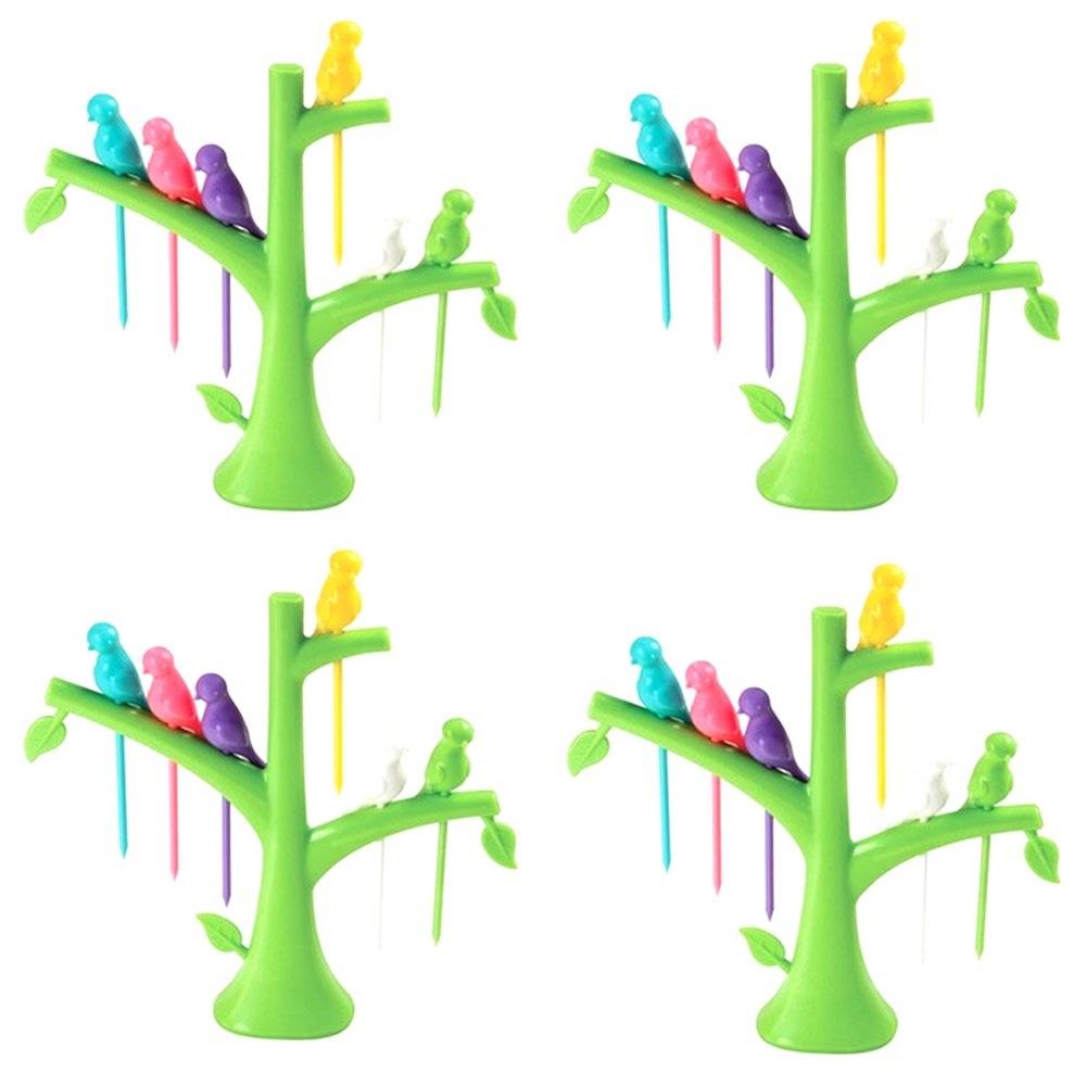 Fancy Bird Fork, Attractive On Table and Ideal Fork for Eating Fruits(Pack of 4)