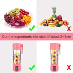 131 portable usb electric juicer 4 blades protein shaker