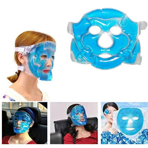 plastic reusable anti stress cooling gel face mask with strap on velcro medium