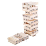 3903 54 pieces wooden stacking tower numbers building blocks game board for kids