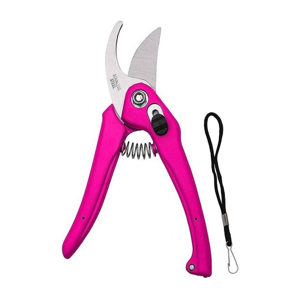 stainless steel gardening tool set with garden scissors pruning seeds flower cutter and grass cutter 18cm multicolour