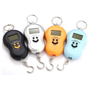 bsitfow 40kg 10g portable handy pocket smile mini electronic digital lcd scale hanging fishing hook luggage balance weight weighing scales color may vary