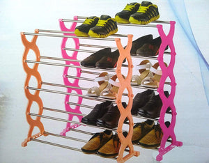 0520 stackable 5 layer folding shoe rack