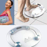 8mm electronic round thick tempered glass electronic digital personal bathroom health body weight weighing scale