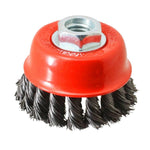 excel impex twisted cup brush for removing rust paint and polishing