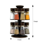 ambitionofcreativity in condiment set spice rack premium multipurpose revolving plastic spice rack masala organiser 16 pcs set
