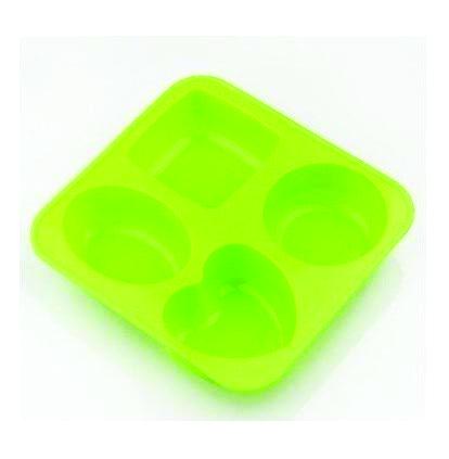 0773 silicone circle square oval and heart shape soap and mini cake making mould