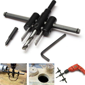 ambitionofcreativity in adjustable metal wood drywall circle hole saw drill bit cutter kit power tool set