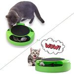 cat interactive toys with a running mice and a scratching pad catch the mouse cat scratcher catnip toy