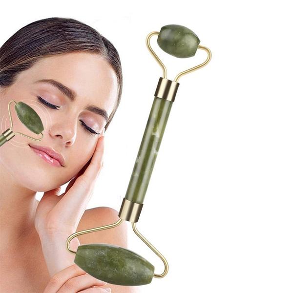 1387 smooth facial roller massager natural massage jade stone