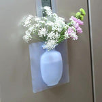 1154 wall hanging silicone flower pot sticker plant rack for decoration multicolour