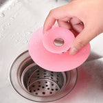 1163 creative 2 in 1 silicone sewer sink sealer cover drainer multicolour