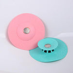1163 creative 2 in 1 silicone sewer sink sealer cover drainer multicolour