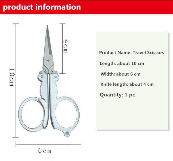 1603 small size folding cutting scissor for paper cutting eyebrow and beard trimming