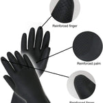 0673 multipurpose natural gum rubber reusable cleaning gloves