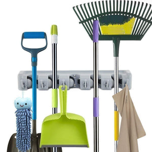 Mop Holder - 5 Layer Wall Mounted Mop & Broom Holder