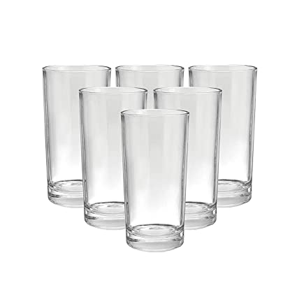 2027_maitri unbreakable stylish transparent glass set 350 ml 6 pcs set