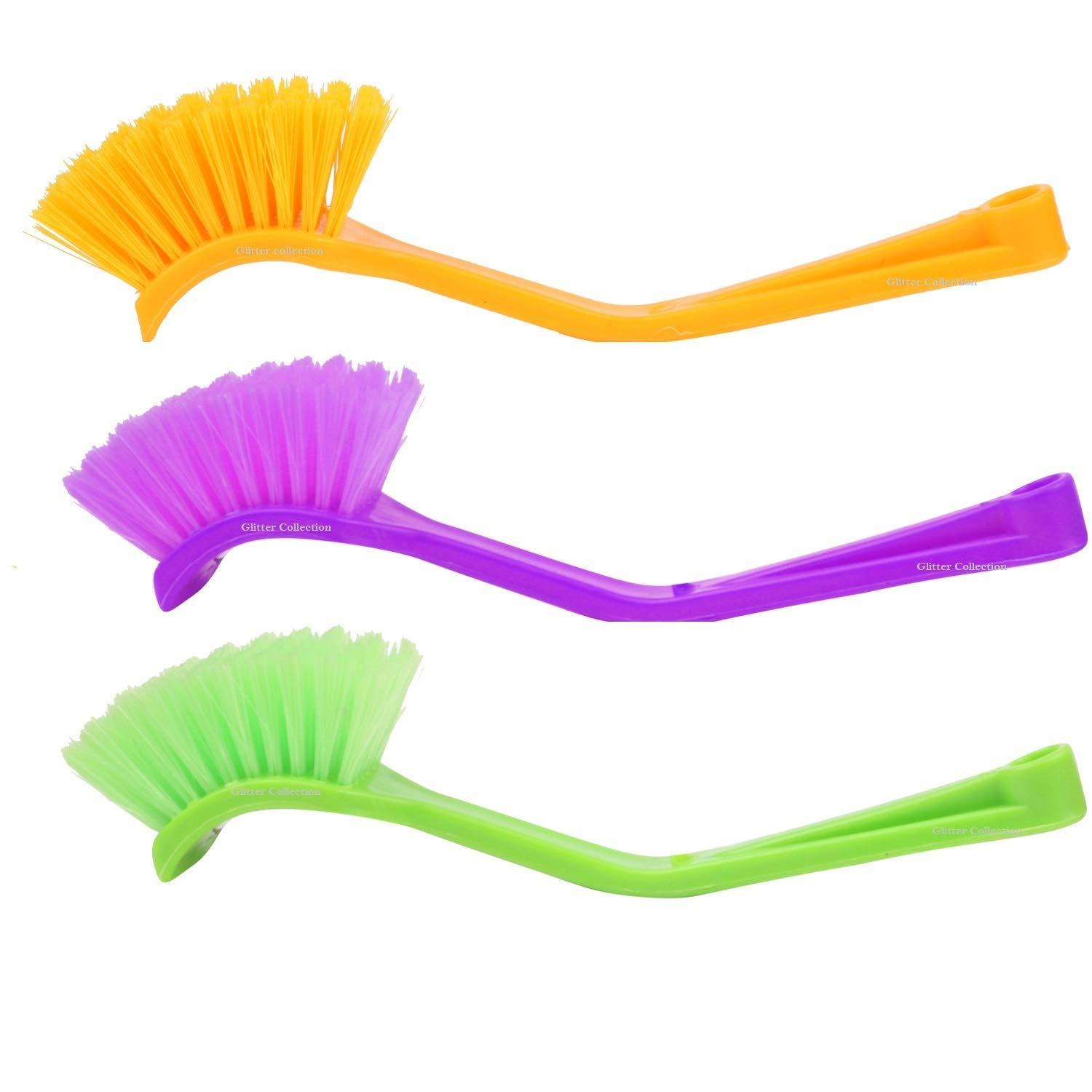 1345 plastic wash basin toilet seat cleaning brush multicolour