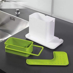 Kitchen Sink - 3 In 1 Kitchen Sink Organizer For Dishwasher Liquid, Brush Etc