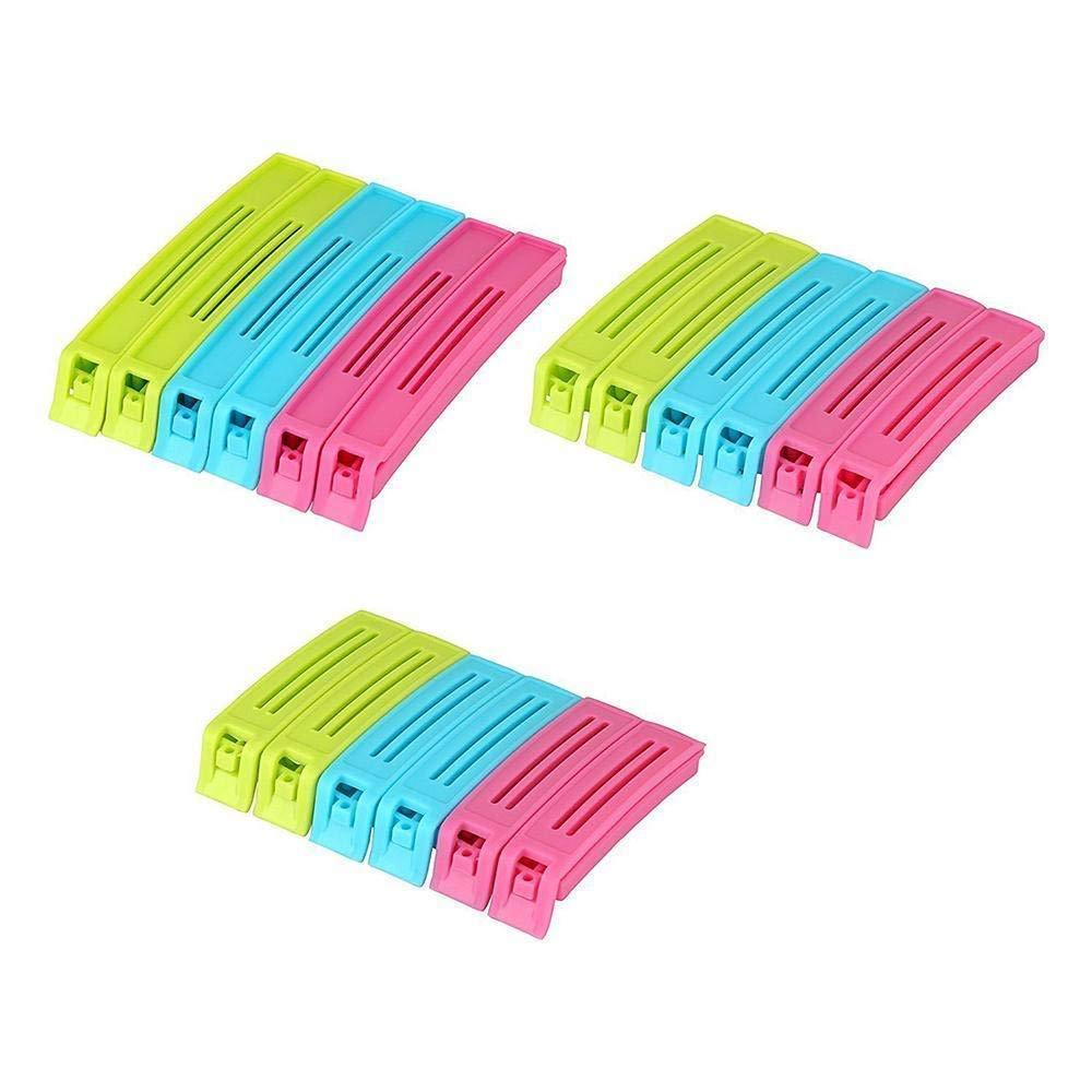 ambitionofcreativity in plastic snack bag clip sealer set 18 pieces multicolour