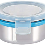 2201 compact stainless steel airtight lunch box set 4 pcs 3 leakproof containers and 1 bottle