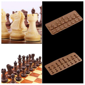 1162 silicone chocolate chess shaped mould 14 cavity