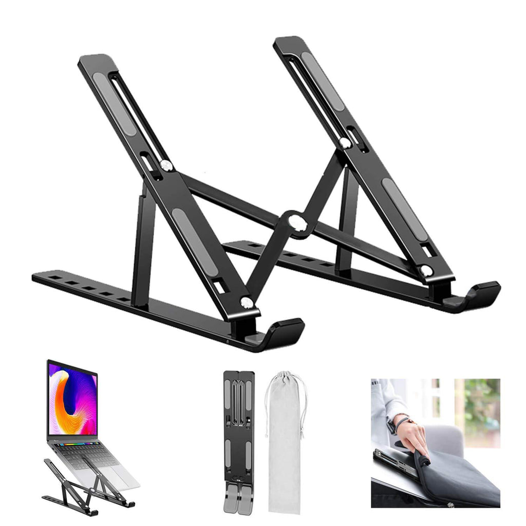 1320 adjustable laptop stand holder with built in foldable legs